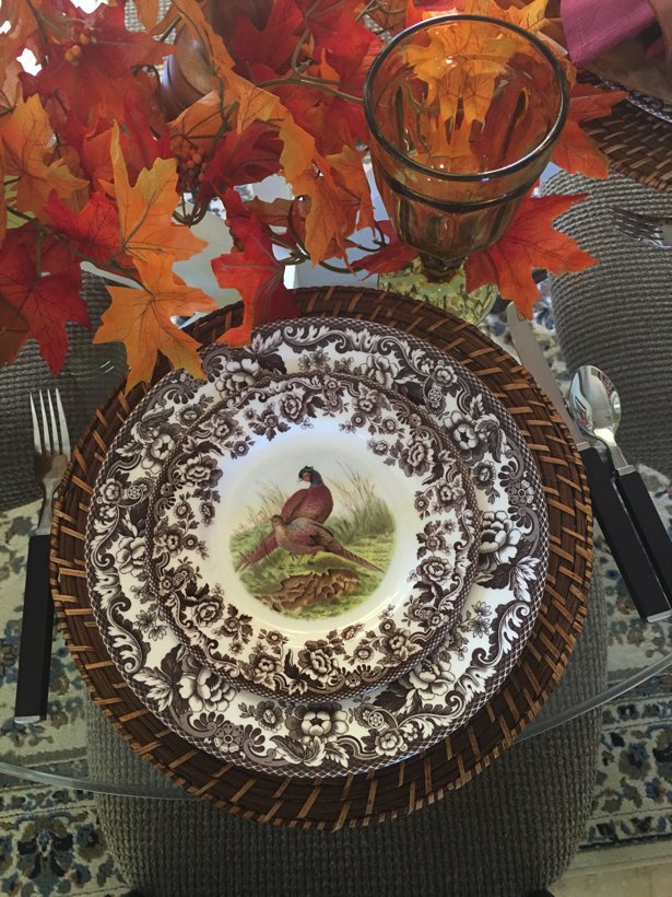 Pheasant on a dinner plate
