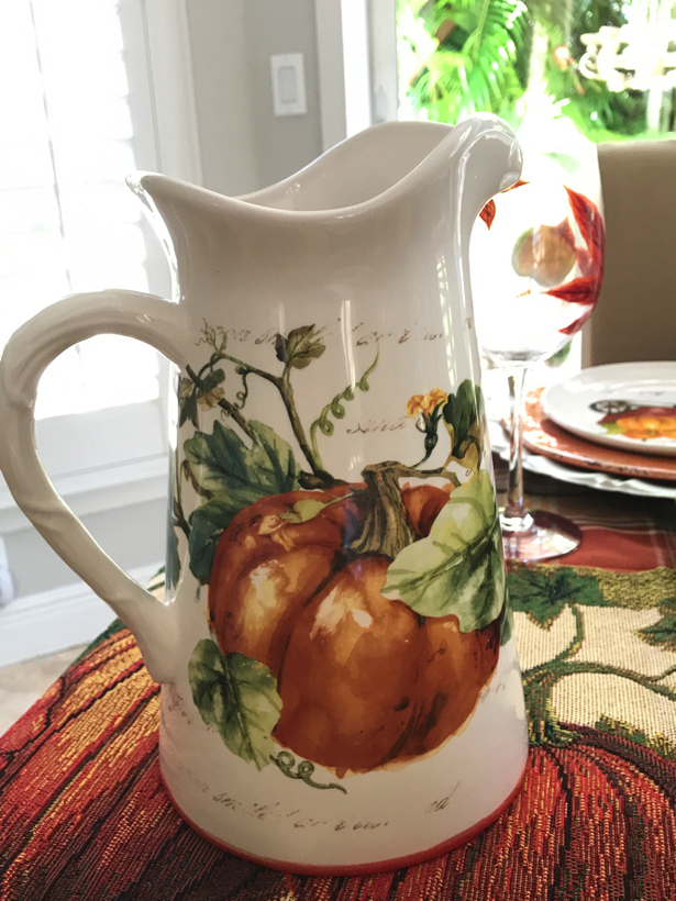 Autumn Dining pitcher.