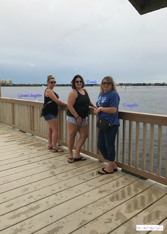 grand daughter, Brooke and Daughter on the Pier to surprise me