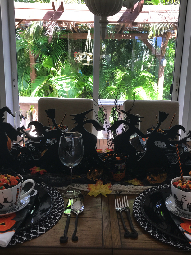 Happy Happy Halloween tablescape.