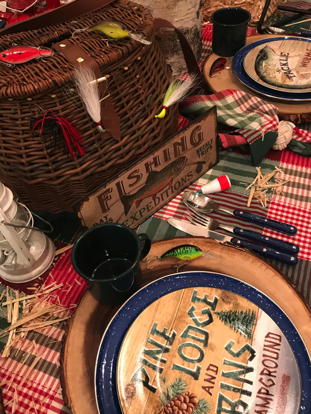 Gone Fishing tablescape.
