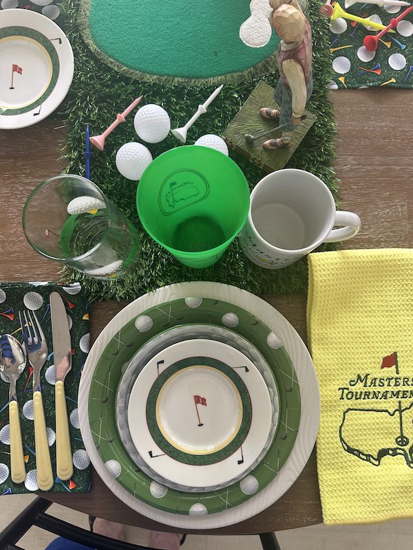 Masters Golf table setting