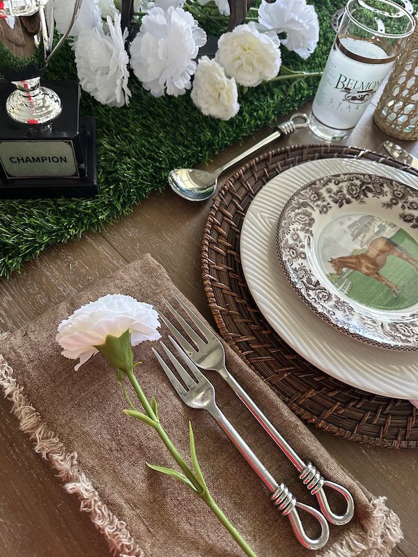 Belmont Stakes tablescape