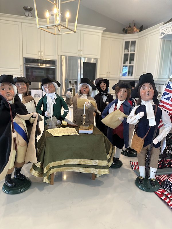 Forefathers signing the Declaration of Independence