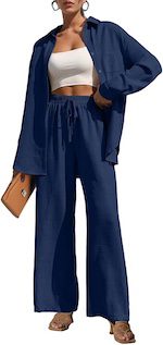 2 piece navy blue set