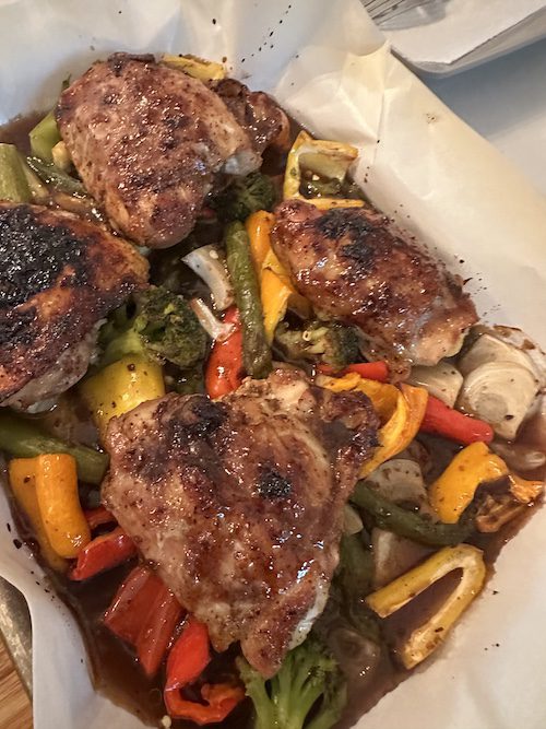 sheet pan chicken and veggies